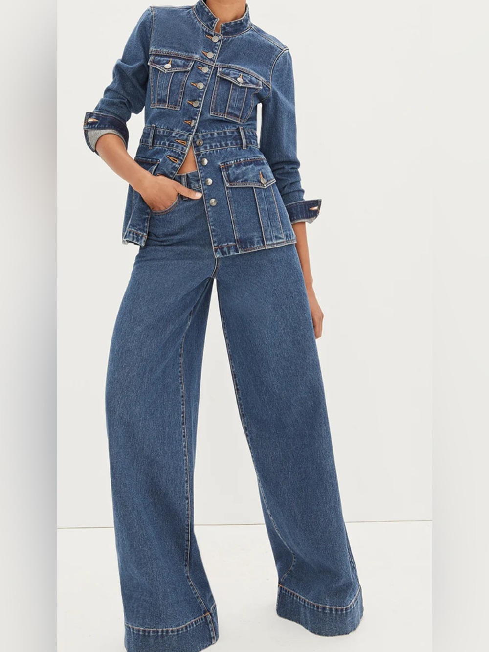Veronica Beard Tika denim jacket cotton - Picture 3 of 12